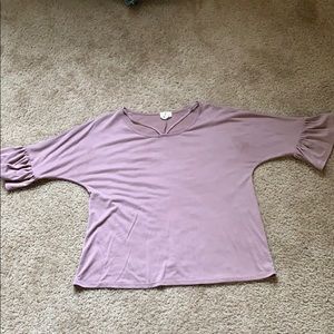 Women’s Ruffle Sleeve Shirt with Neck accents